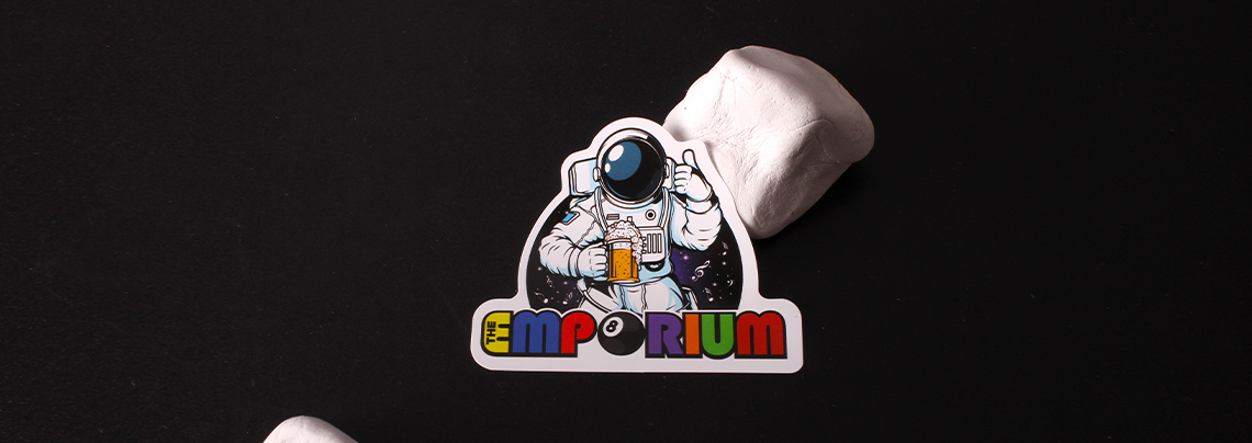 emporium custom die cut sticker