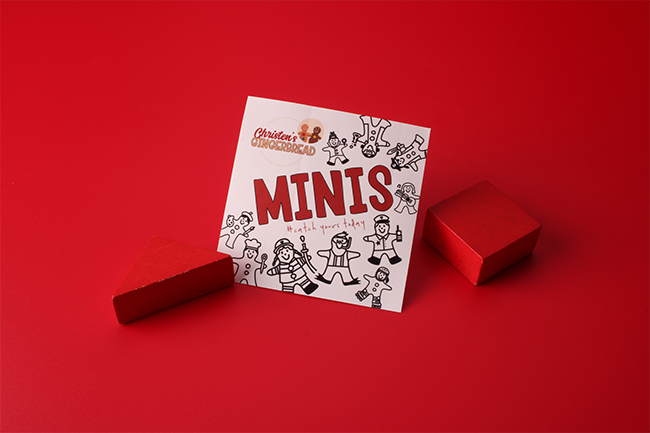 christen's gingerbread minis promotional sticker