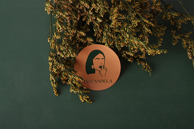 de candela round paper sticker