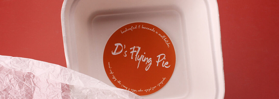 D's Flying Pie Round Stickers