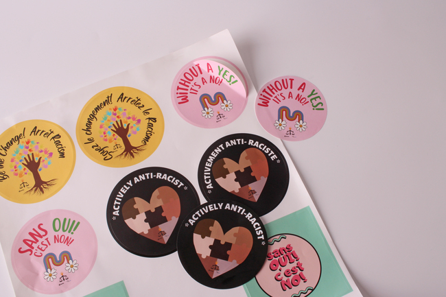 custom round sticker sheets