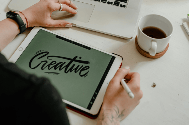 Doing creative design.