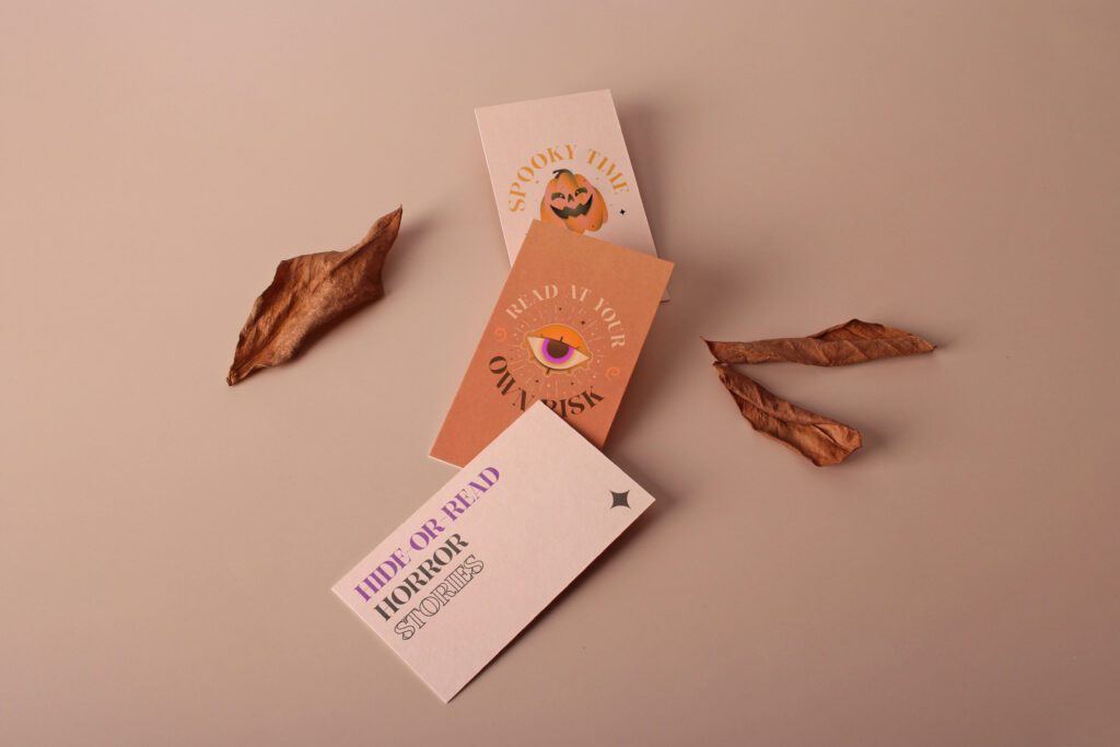 Why Stickers and Bookmark Style-Cards-Work-for-Halloween-Marketing