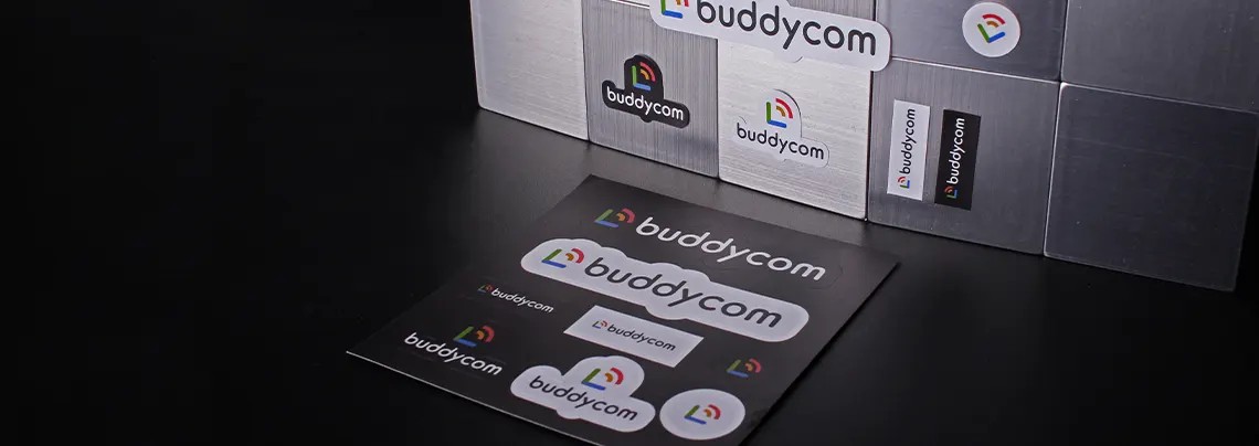 A collection of custom labels showing how to design stickers for brand variety.